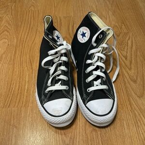 High top black platform converse